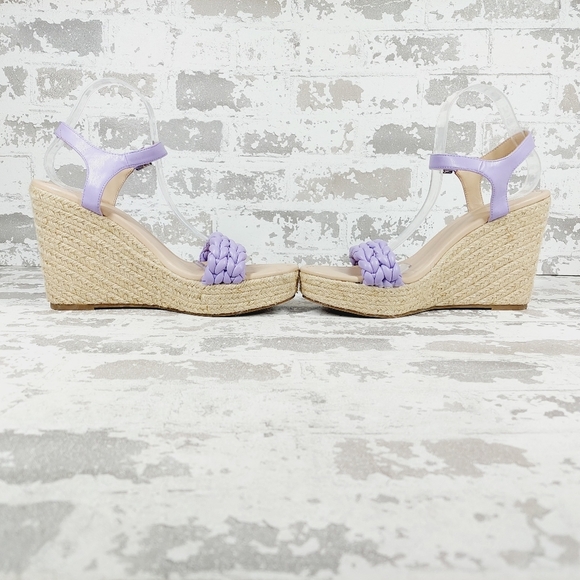 NEW BP. Goldie Purple Summer Braided Wedge Sandals X86 - Picture 6 of 9